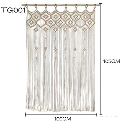 Hand Woven Macrame Hanging Door Curtain