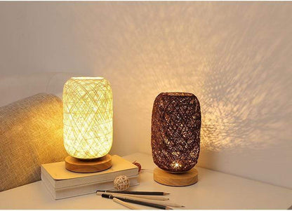 Hand Woven Rattan Night Light