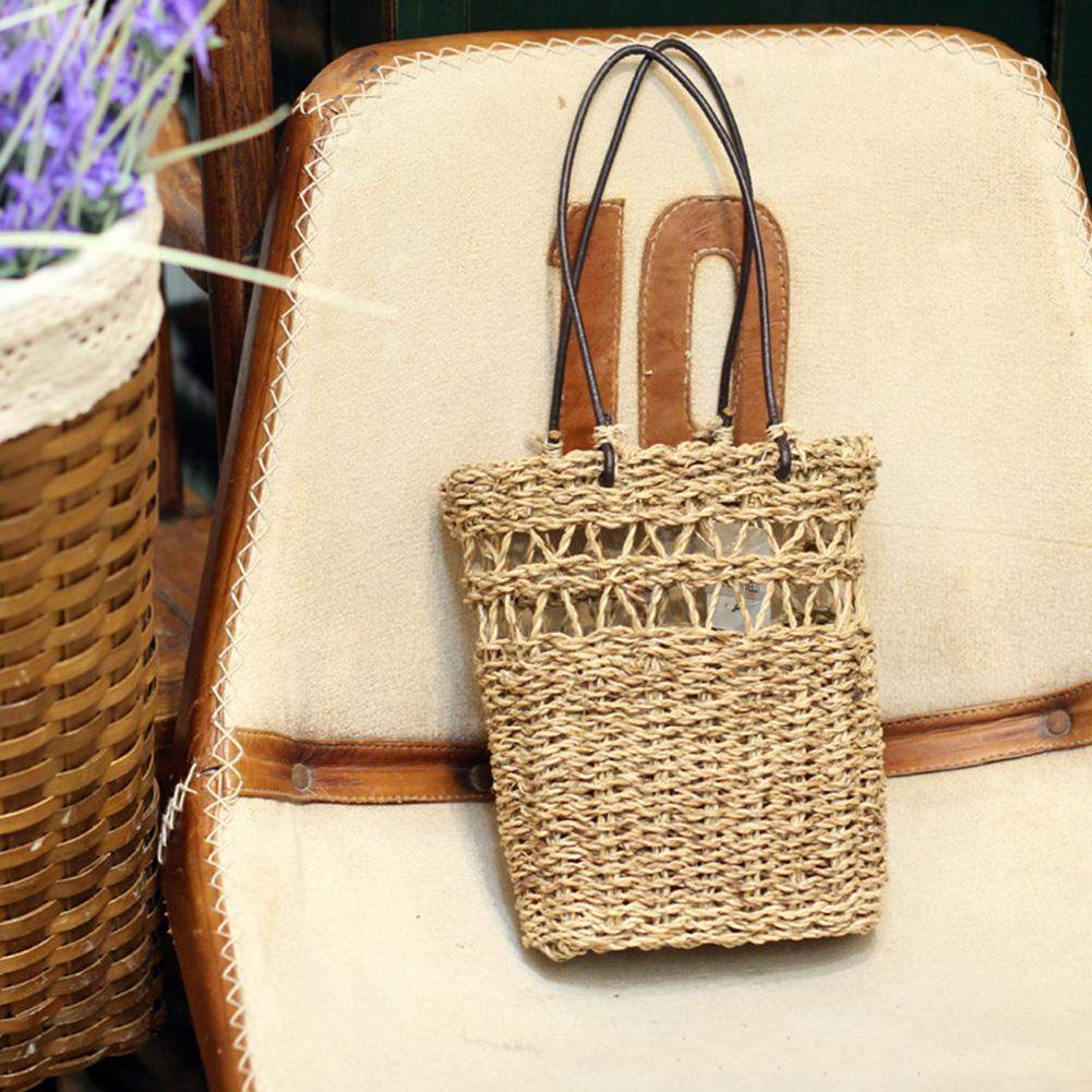 Hand-Woven Seagrass Wall Hanging Flower Pot