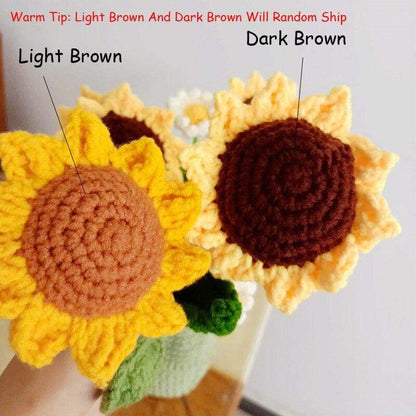 Hand-knitted Daisy Flowers