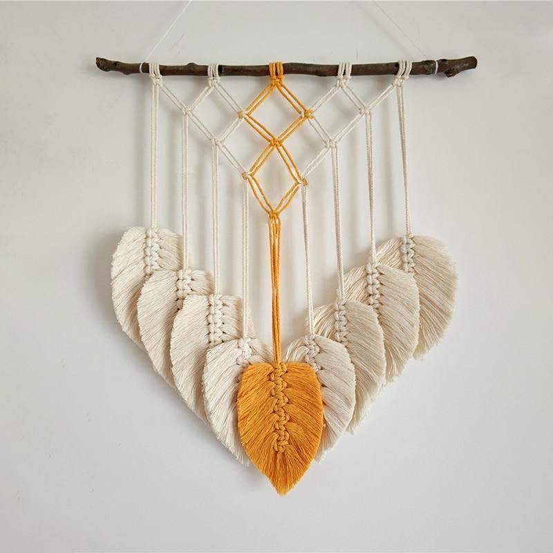 Hand-knitted Fringe Leaf Macrame