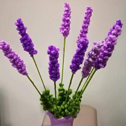 Hand-knitted Lavender Flowers