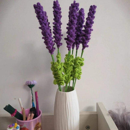 Hand-knitted Lavender Flowers