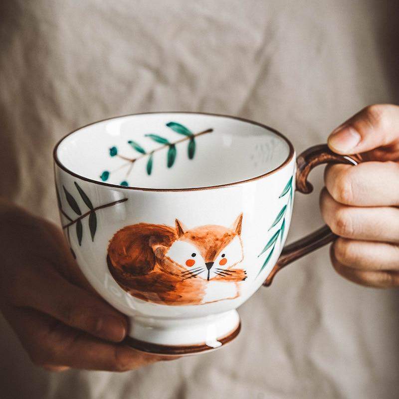 Hand-painted Animals Ceramic Coffee Mug