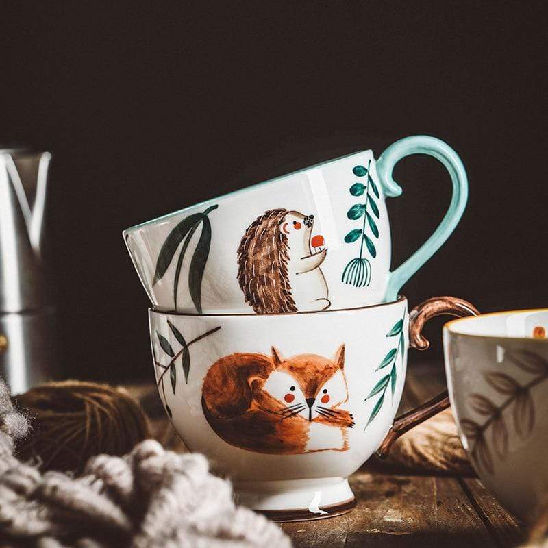 Hand-painted Animals Ceramic Coffee Mug