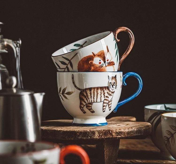 Hand-painted Animals Ceramic Coffee Mug