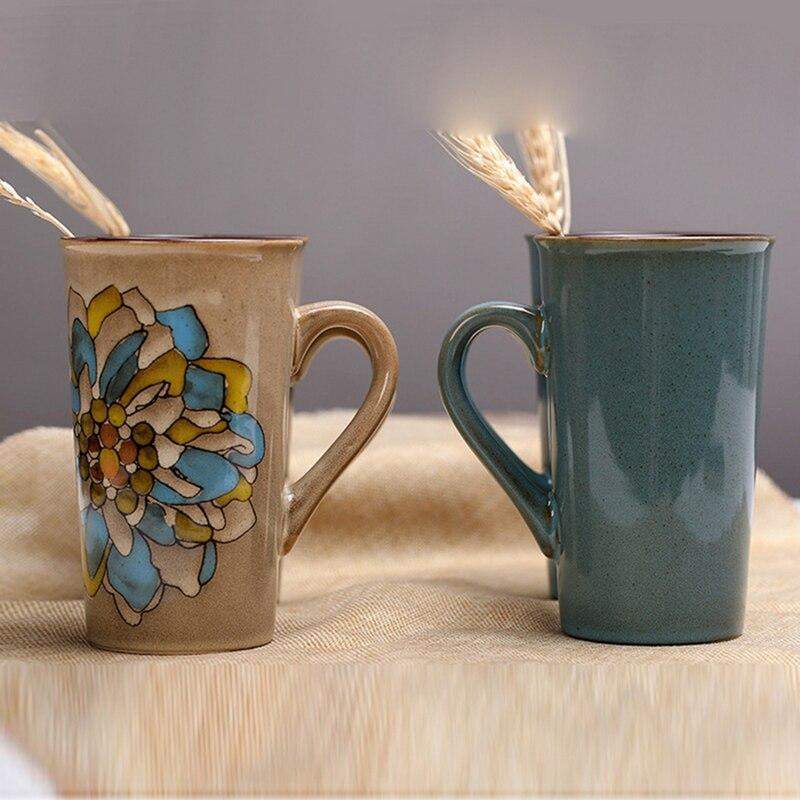 Hand-painted Floral Ceramic Cup Mugs & Teacups