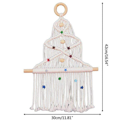 Hand-woven Christmas Tree Macrame