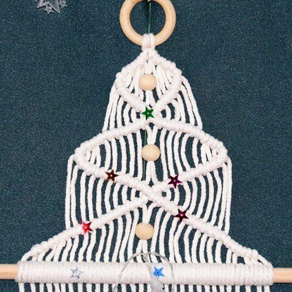 Hand-woven Christmas Tree Macrame