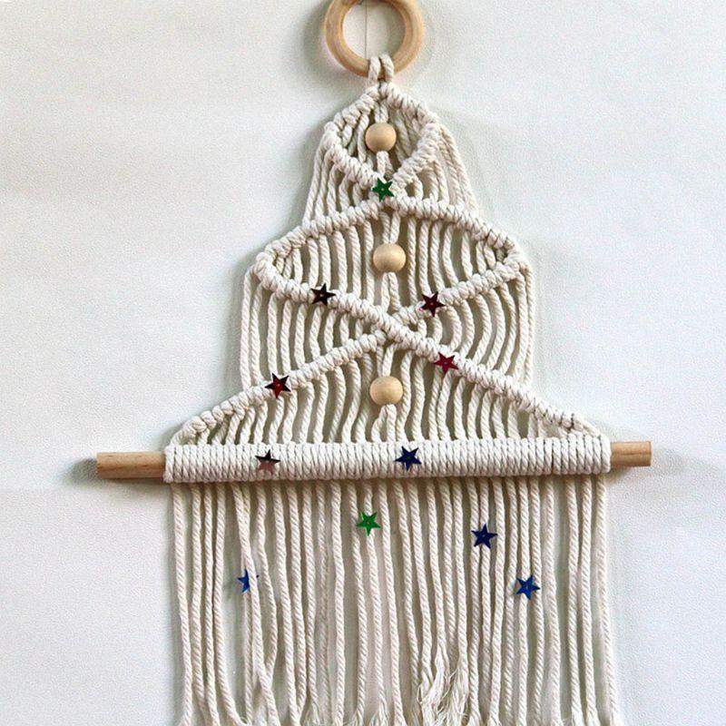 Hand-woven Christmas Tree Macrame