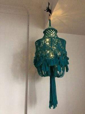 Hand-woven Macrame Lampshade