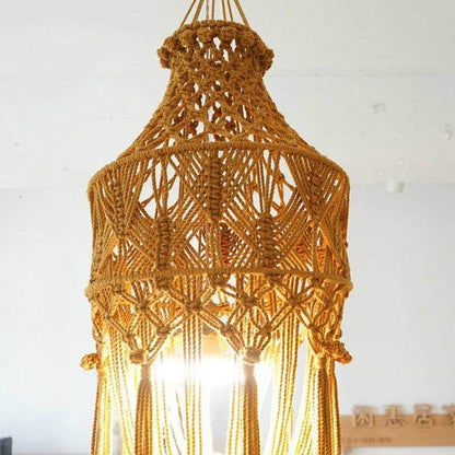 Hand-woven Macrame Lampshade