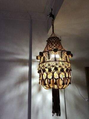 Hand-woven Macrame Lampshade