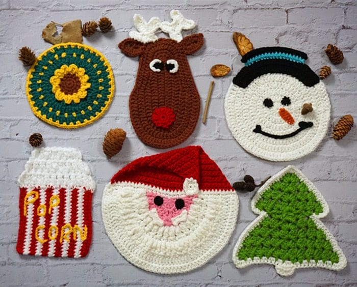 Handmade Crochet Christmas Coasters