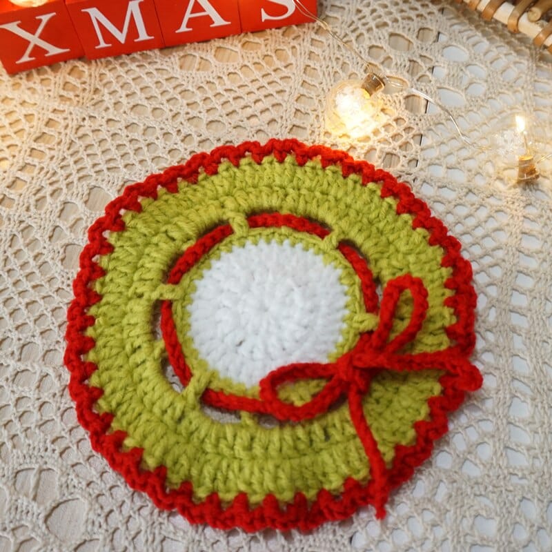 Handmade Crochet Christmas Coasters