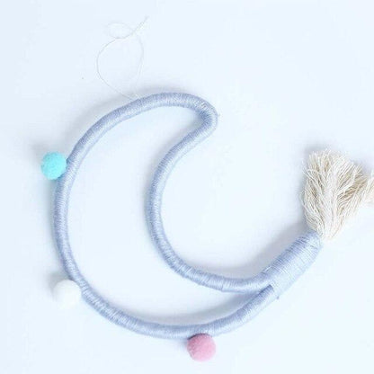 Handmade Moon Ornament with Tassels