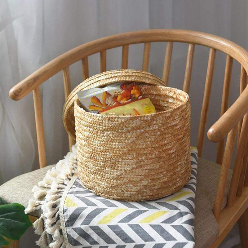 Handmade Straw Woven Caddy