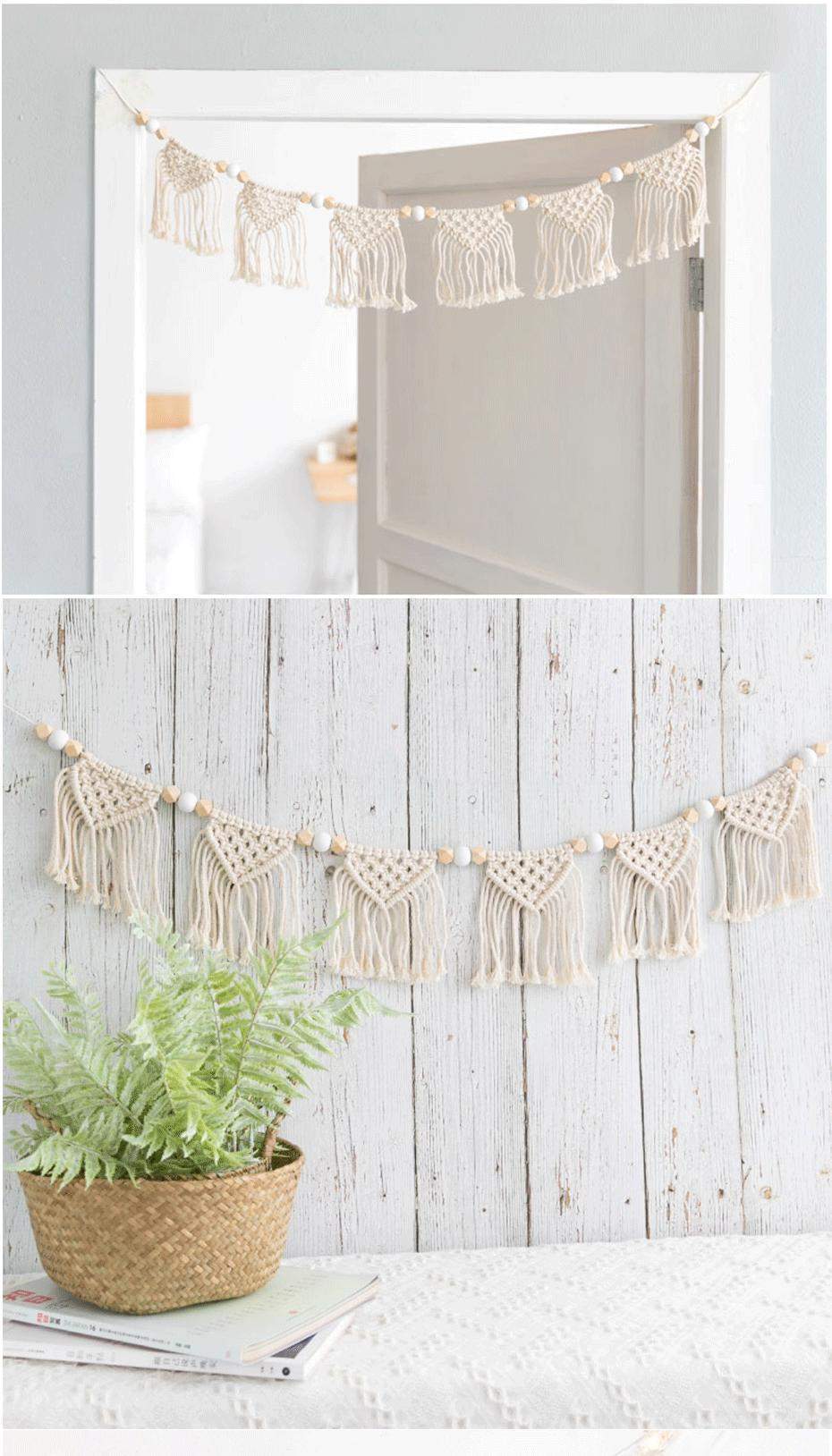 Handmade Weaving Flag Macrame