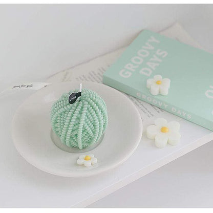 Handmade Wool Ball Candles