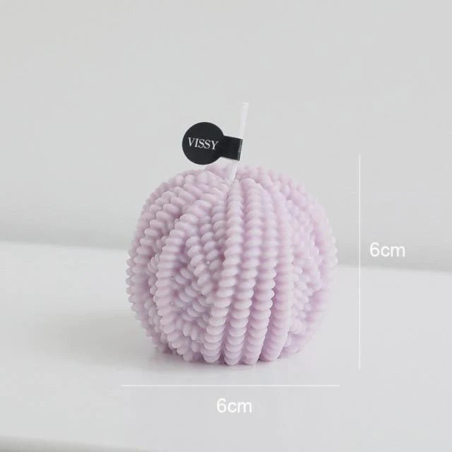 Handmade Wool Ball Candles