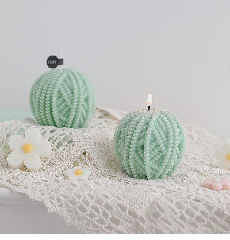 Handmade Wool Ball Candles