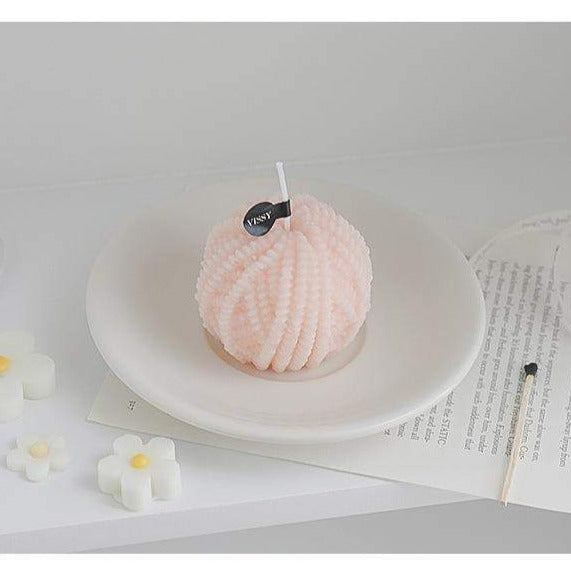 Handmade Wool Ball Candles