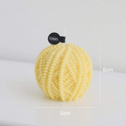 Handmade Wool Ball Candles