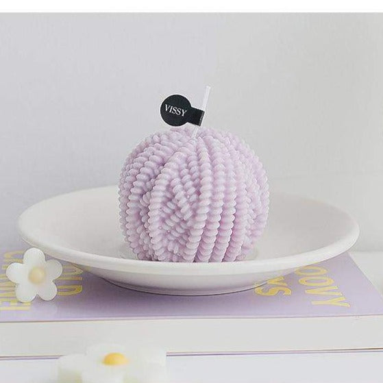 Handmade Wool Ball Candles