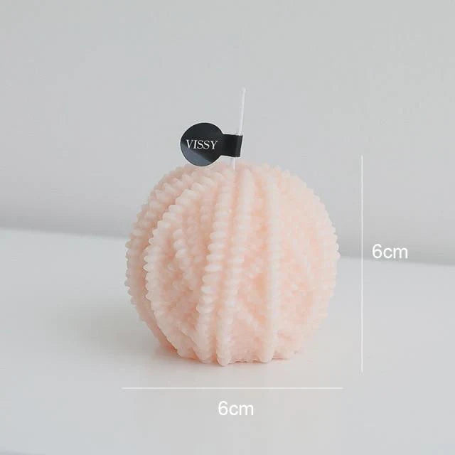 Handmade Wool Ball Candles