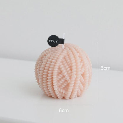 Handmade Wool Ball Candles