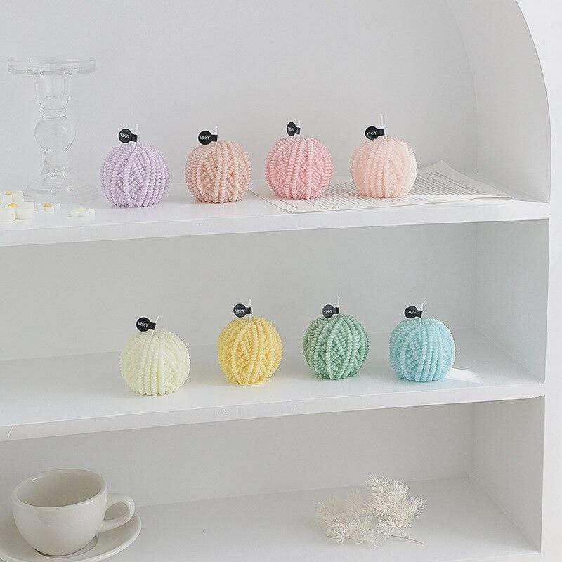 Handmade Wool Ball Candles