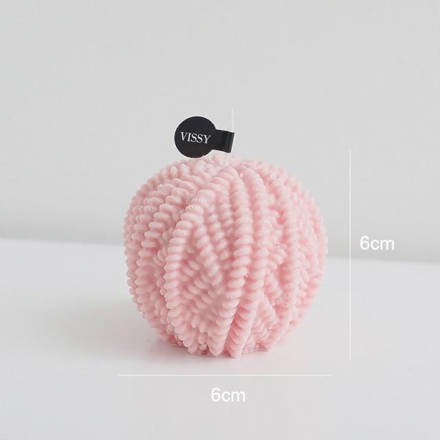 Handmade Wool Ball Candles