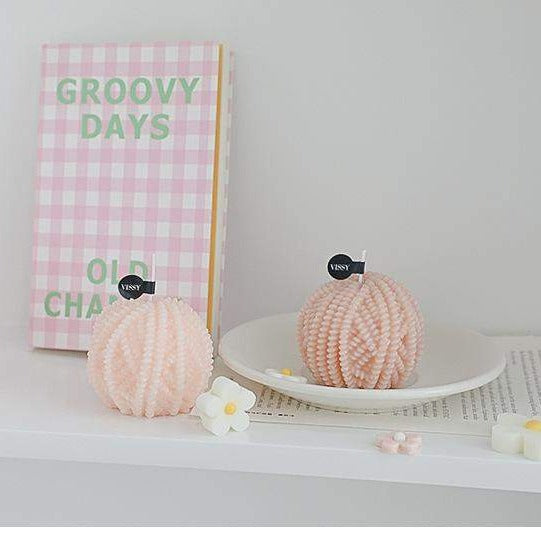 Handmade Wool Ball Candles