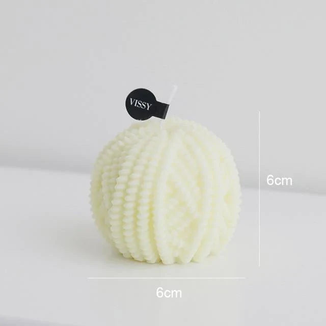 Handmade Wool Ball Candles