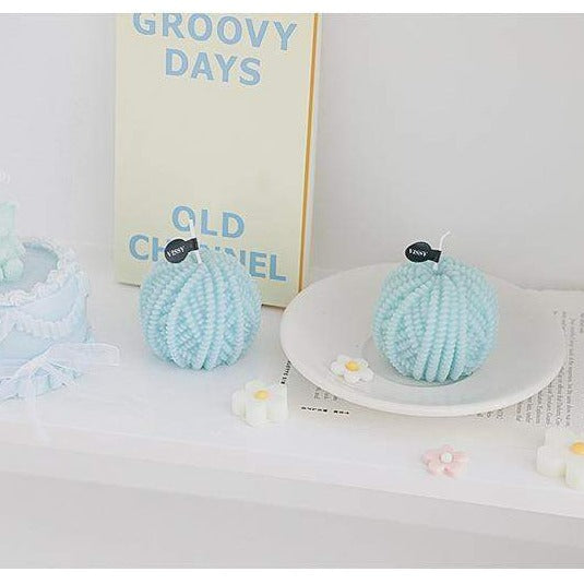 Handmade Wool Ball Candles