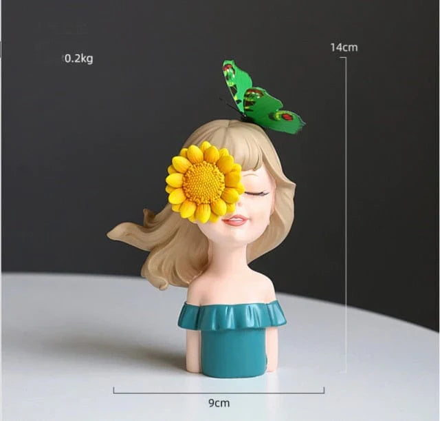 Happy Sunflower Girl Ornament