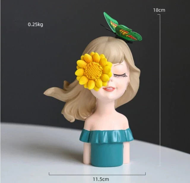 Happy Sunflower Girl Ornament