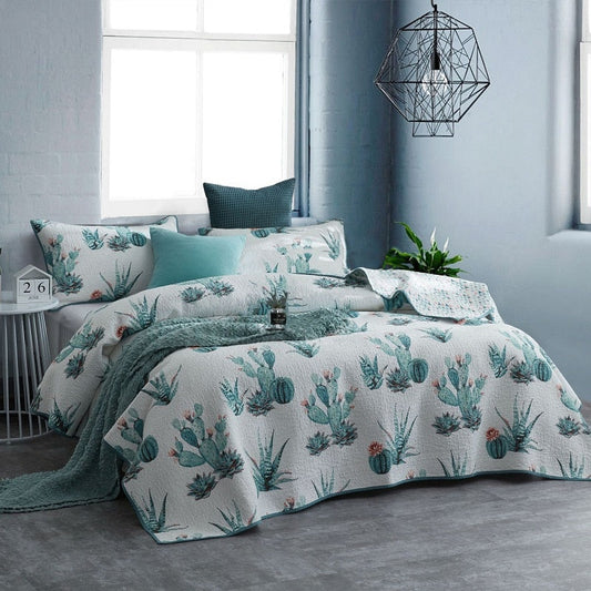 Cactus Design Quilt Set