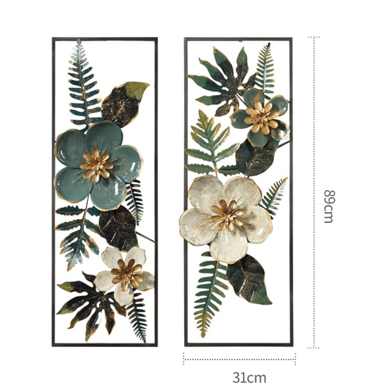 Floral Iron Wall Hanging Art