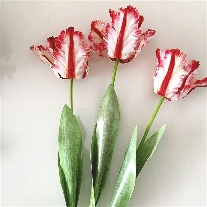 Fleur artificielle de branche de tulipe de perroquet