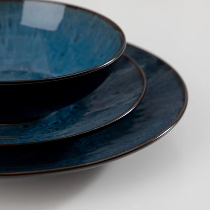 BUBBLE Blue Stoneware Tableware Set