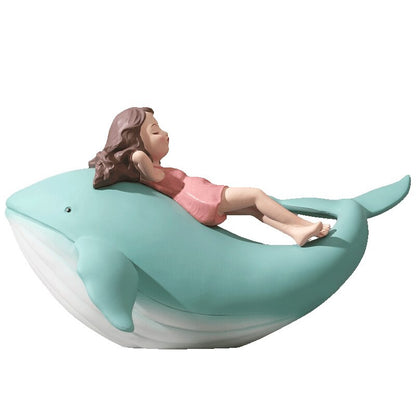 Whale Girl Figurine