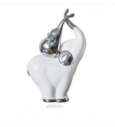 White Elephant Ceramic Sculpture