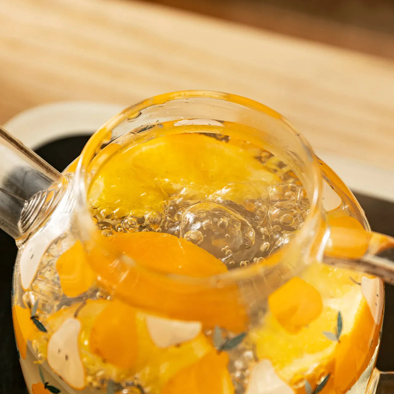 Pear Borosilicate Glass Teapot