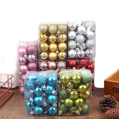 3 Texturas 24pcs Bolas de Árvore de Natal