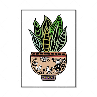 Boho Botanical Elegance Canvas Wall Art