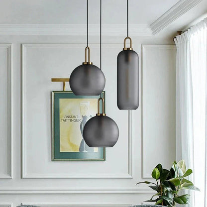 Frosted Sphere Glass Ceiling Pendant Lamp