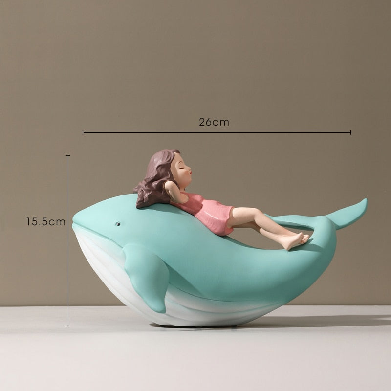 Whale Girl Figurine