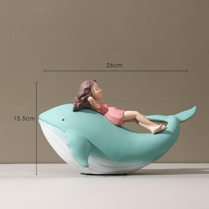 Whale Girl Figurine