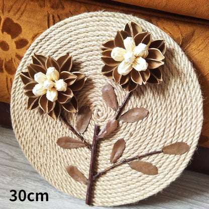 Embossed Floral Rattan Wall Decor